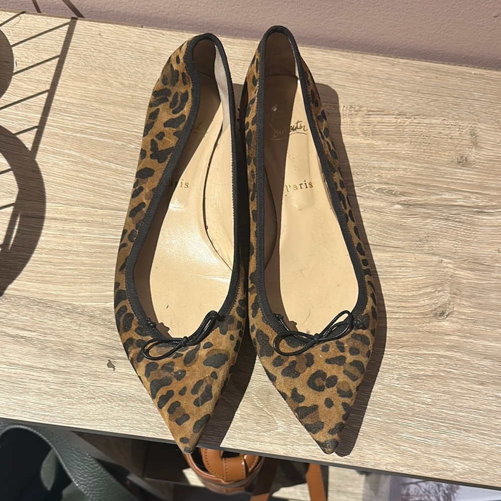 Christian Louboutin Leopard Print Ballet Flats